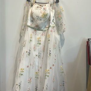 Floral corset back dress